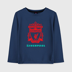 Лонгслив хлопковый детский LIVERPOOL Liverpool, цвет: тёмно-синий