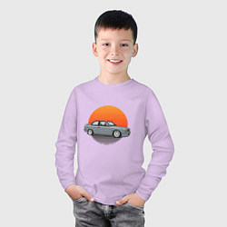 Лонгслив хлопковый детский BMW Sun, цвет: лаванда — фото 2