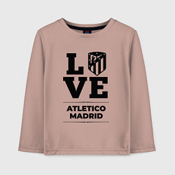 Лонгслив хлопковый детский Atletico Madrid Love Классика, цвет: пыльно-розовый