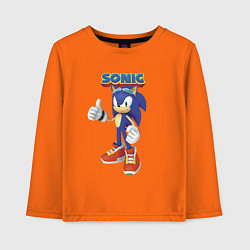 Лонгслив хлопковый детский Sonic Hedgehog Video game!, цвет: оранжевый