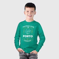 Лонгслив хлопковый детский Porto FC 1, цвет: зеленый — фото 2