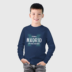 Лонгслив хлопковый детский Team Madrid, цвет: тёмно-синий — фото 2