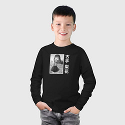 Лонгслив хлопковый детский Радостная Рика, цвет: черный — фото 2