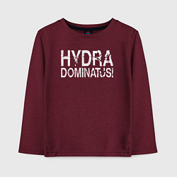 Лонгслив хлопковый детский Ваха - Гидра Доминатус! Альфа-Легион, цвет: меланж-бордовый