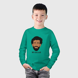 Лонгслив хлопковый детский Mo Salah Liverpool, цвет: зеленый — фото 2