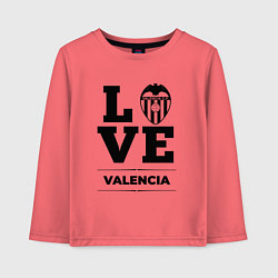 Лонгслив хлопковый детский Valencia Love Классика, цвет: коралловый