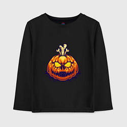 Лонгслив хлопковый детский Праздник - Хэллоуин, цвет: черный