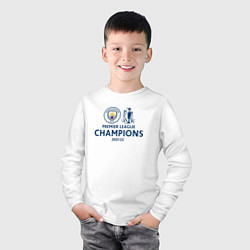 Лонгслив хлопковый детский MANCHESTER CITY CHAMPIONS 202122, цвет: белый — фото 2