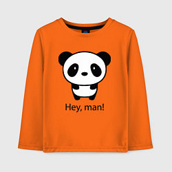 Детский лонгслив Эй, чувак! Панда Hey, man! Panda