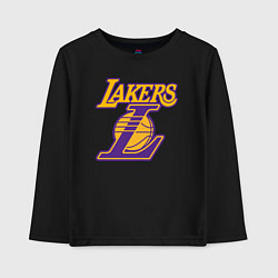 Лонгслив хлопковый детский Lakers Лейкерс Коби Брайант, цвет: черный