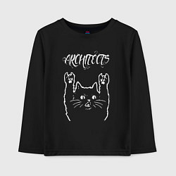 Лонгслив хлопковый детский Architects Рок кот, цвет: черный