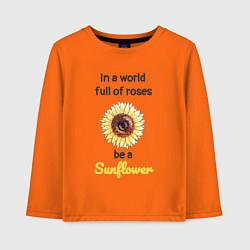 Лонгслив хлопковый детский Be a Sunflower, цвет: оранжевый