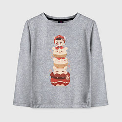 Лонгслив хлопковый детский Геншин импакт chibi clee, цвет: меланж