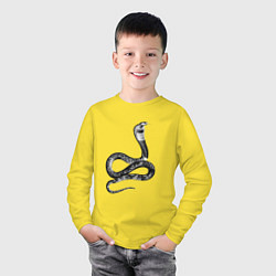 Лонгслив хлопковый детский Кобра Cobra, цвет: желтый — фото 2