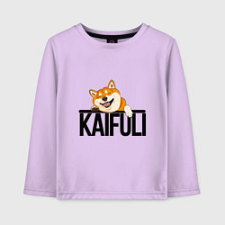 Лонгслив хлопковый детский Kaifuli shiba inu, цвет: лаванда