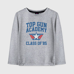 Лонгслив хлопковый детский TOP GUN Academy Class of 85, цвет: меланж