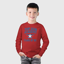 Лонгслив хлопковый детский TOP GUN Academy Class of 85, цвет: красный — фото 2