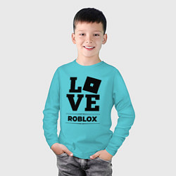 Лонгслив хлопковый детский Roblox Love Classic, цвет: бирюзовый — фото 2
