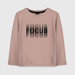 Лонгслив хлопковый детский FOCUS: BLACK, цвет: пыльно-розовый