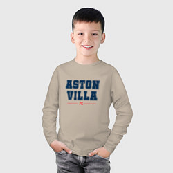 Лонгслив хлопковый детский Aston Villa FC Classic, цвет: миндальный — фото 2