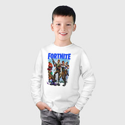 Лонгслив хлопковый детский FORTNITE ПЕРСОНАЖИ ИГРЫ, цвет: белый — фото 2