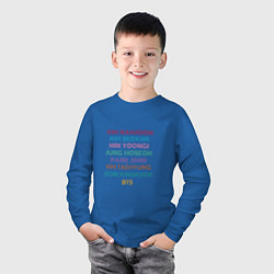 Лонгслив хлопковый детский BTS FANCHANT, цвет: синий — фото 2