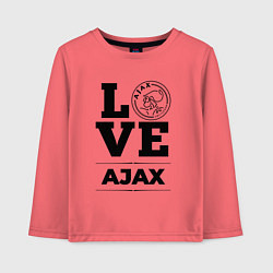 Лонгслив хлопковый детский Ajax Love Классика, цвет: коралловый