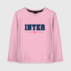 Лонгслив хлопковый детский Inter FC Classic, цвет: светло-розовый