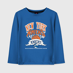 Лонгслив хлопковый детский NEW YORK KNIKS NBA, цвет: синий