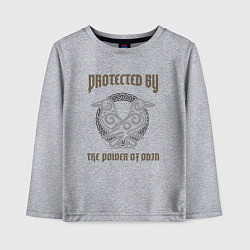 Детский лонгслив Protected by the power of Odin