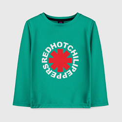 Лонгслив хлопковый детский Peppers - Logo, цвет: зеленый