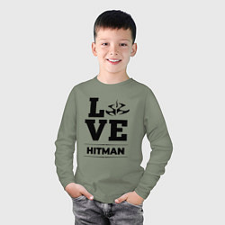 Лонгслив хлопковый детский Hitman Love Classic, цвет: авокадо — фото 2