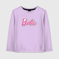 Лонгслив хлопковый детский Barbie logo, цвет: лаванда