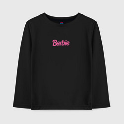 Лонгслив хлопковый детский Barbie mini logo, цвет: черный