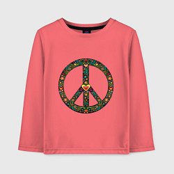 Лонгслив хлопковый детский Pacific symbol, цвет: коралловый