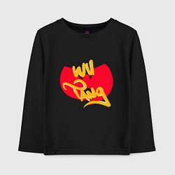 Лонгслив хлопковый детский Wu-Tang Red, цвет: черный