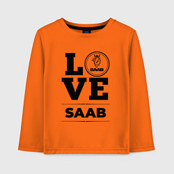 Лонгслив хлопковый детский Saab Love Classic, цвет: оранжевый