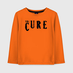 Лонгслив хлопковый детский The Cure лого, цвет: оранжевый