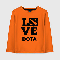 Лонгслив хлопковый детский Dota love classic, цвет: оранжевый