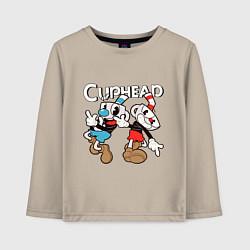 Лонгслив хлопковый детский Cuphead - Mugman, цвет: миндальный