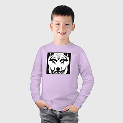 Лонгслив хлопковый детский Fenrir giant wolf, цвет: лаванда — фото 2
