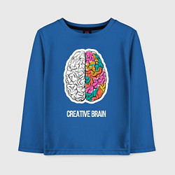 Лонгслив хлопковый детский Creative Brain, цвет: синий