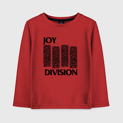 Лонгслив хлопковый детский Joy Division - rock, цвет: красный