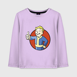 Лонгслив хлопковый детский Vault boy like, цвет: лаванда