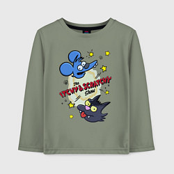 Детский лонгслив Симпсоны - шоу Щекотки и Царапки