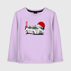 Лонгслив хлопковый детский Mazda 3 bk JDM Retro, цвет: лаванда
