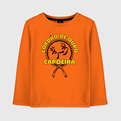 Лонгслив хлопковый детский Capoeira Cordao de ouro, цвет: оранжевый