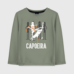 Лонгслив хлопковый детский Capoeira - contactless combat, цвет: авокадо