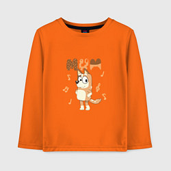 Лонгслив хлопковый детский Doggy Mom, цвет: оранжевый