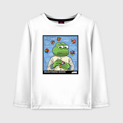 Лонгслив хлопковый детский Pepe brainshtorm, цвет: белый